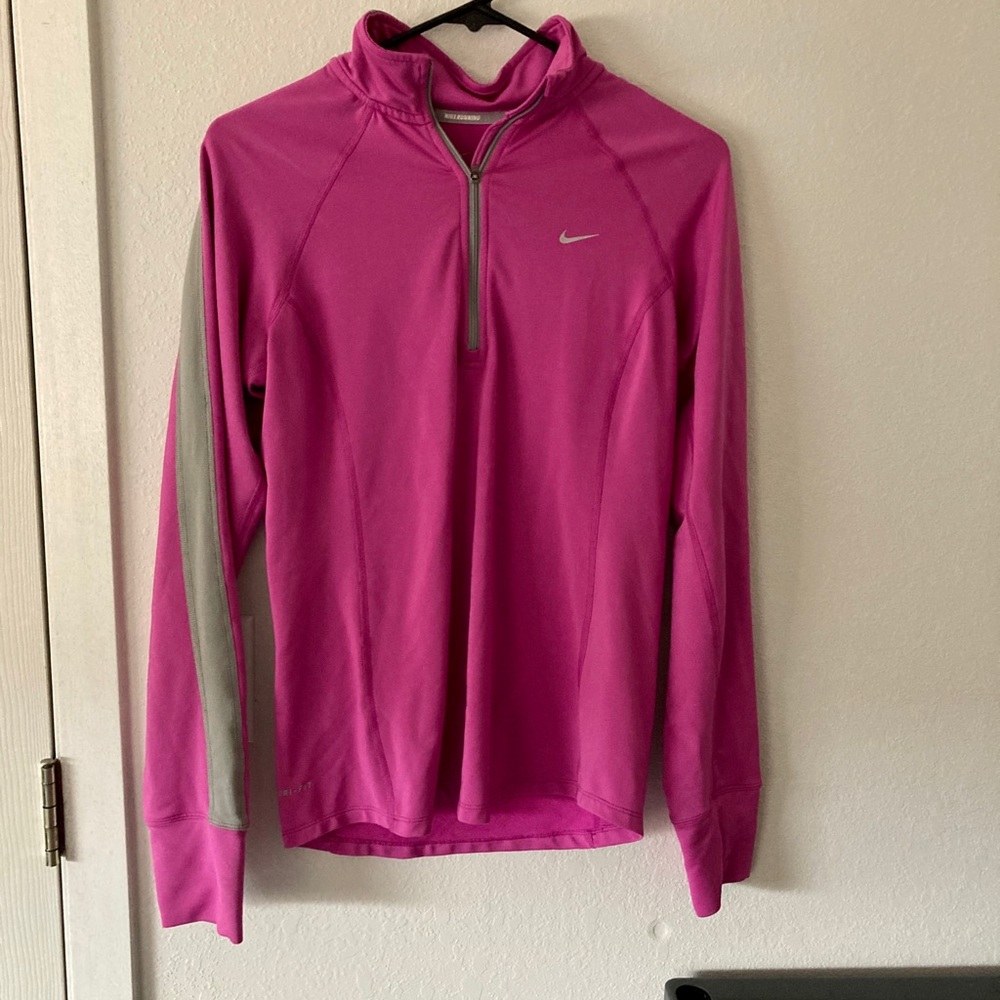 Nike Dri Fit Quarter Zip Running Long Sleeve Top